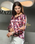 بلوز یقه هفت آستین چاکدار1