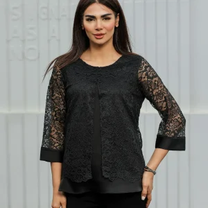 تاپ و بلوز سرهم گیپور ساتن