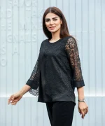 تاپ و بلوز سرهم گیپور ساتن